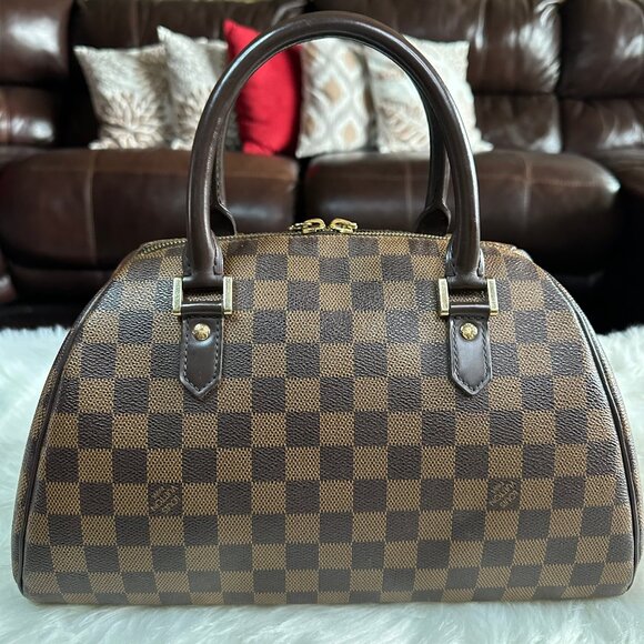 Authentic Louis Vuitton Damier Ebene Ribera MM Satchel Hand Bag - Picture 6 of 16